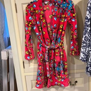 Candy Pink Fleece Bathrobe‎ for girls Size 10/12
